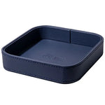 plateau rangement cuir orange grained moderne articles divers respectueux environnement 20cm 20cm 4.5cm