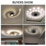 plafonnier moderne or noir lumineux acier alimentation électrique flux lumineux élevé chambre salon
