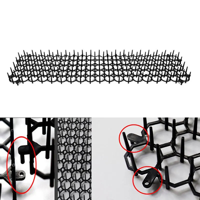 tapis anti chat noir grille pointes clips moderne jardin dissuasion animauxextérieur 12 pièces