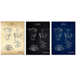 L'image montre un schéma détaillé de l'anatomie du larynx, avec des vues diagrammatiques en noir et blanc et en bleu marine sur un fond vieilli.