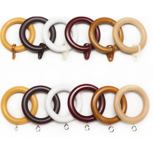 anneaux rideau bois marron clair foncé moderne douzaine accessoire décoration chambre