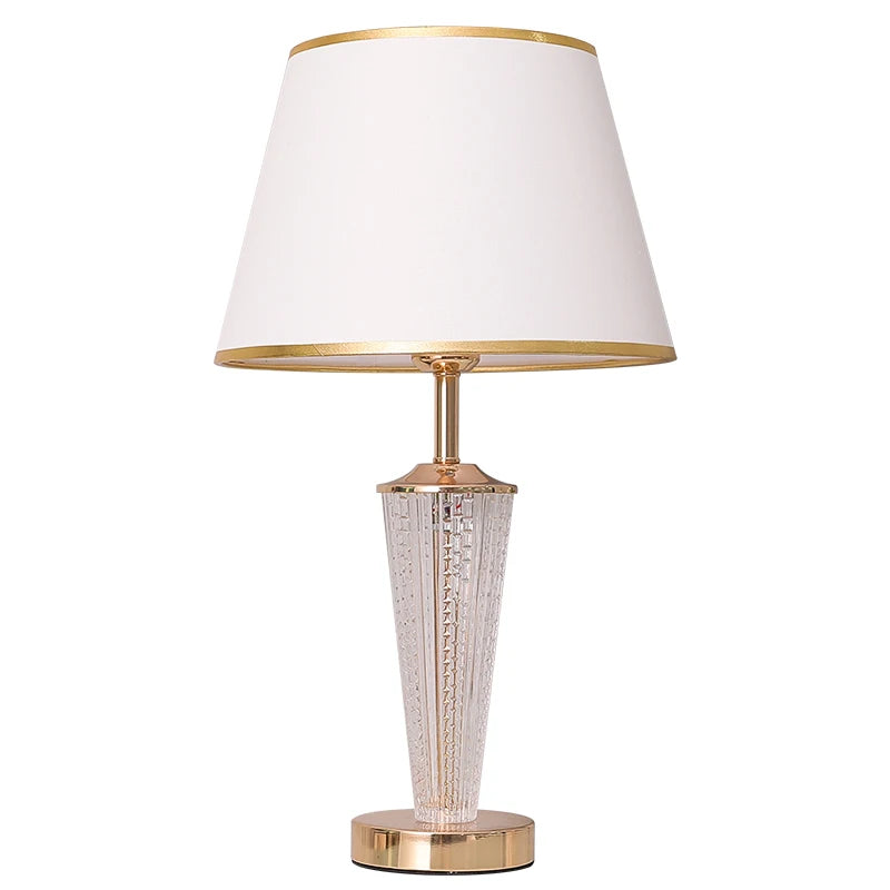 Lampe de chevet en verre avec interrupteur à 2 boutons