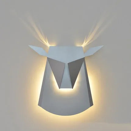 applique murale moderne forme cerf doré luminaire décoration chambre couloir salle manger led blanc