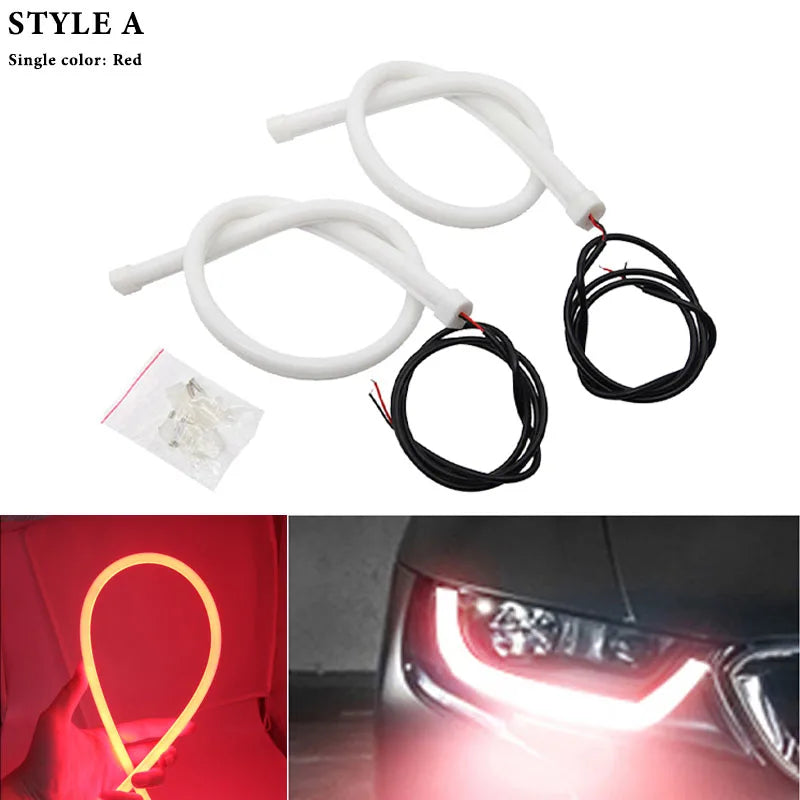 guide lumineux flexible adhésif blanc moderne 12v connecteur câbles