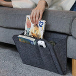 sac rangement gris moderne poche tablette smartphone écouteurs fruits pliable respectueux environnement multifonctionnel salon