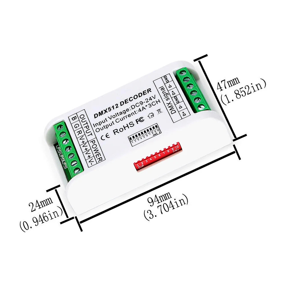 contrôleur led dmx 512 rgb rgbw 3ch 4ch console éclairage decoration variateur lumière maison