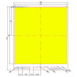 panneau led blanc moderne 180x173mm clips câble adaptateur secteur