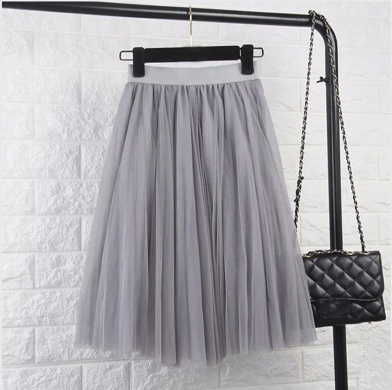 jupe tulle élastique classique femme rose gris noir vert bleu translucide junior printemps été