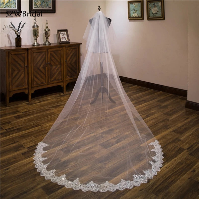 voile mariée deux couches dentelle paillettes tulle transparent classique attache peigne erotique erotique erotique
