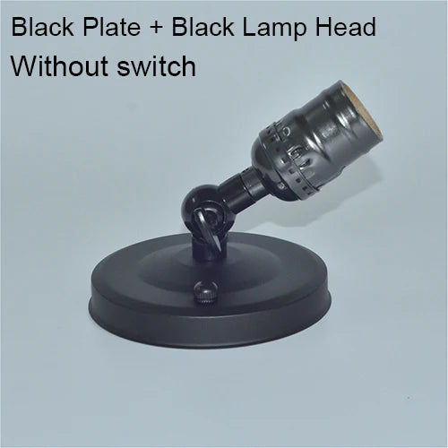 lampe table vintage bronze noir effet vieilli interrupteur mural fixe vis