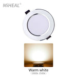 spot led 12w 15w blanc trois couleurs ajustables moderne aluminium vis fixation