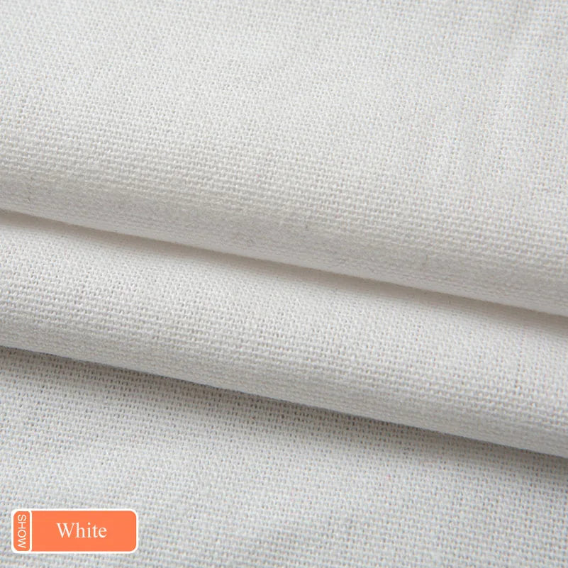 tissu toile coton résistant couture bricolage ameublement textile solide couleur unie 145cm