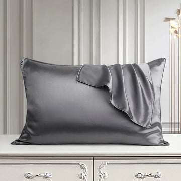 taies d'oreiller soie mulberry 100 polyester gris bleu rose simple élégants maison respectueux environnement