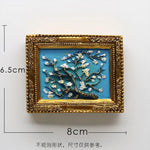 cadre photo or peinture van gogh art miniature aimants réfrigérateur nature morte starry sky
