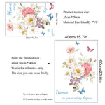 sticker mural fleurs multicolores papillons adhésif décoration maison salon chambre creative