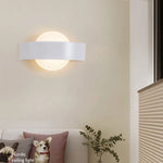 applique murale moderne noir blanc rectangulaire ronde 90 260V LED 60 249 lumens chambre