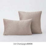 housse coussin violet velours doux décoration canapé chambre lit moderne unis 30x50cm 45x45cm