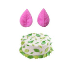feuilles artificielles silicone vert rose veines plissées decoratives cuisson gâteau artisanal mariage