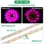 ruban led croissance violet moderne 5v usb 2835 chip abs ip20 ip65
