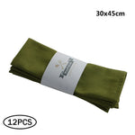 serviettes table polyester couleur rouge orange noir bleu gris vert classique opacité 30x45cm durable