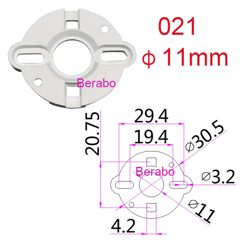 supports led cob blanc modernes fonctionnels 11mm 17mm 23mm 4pcs