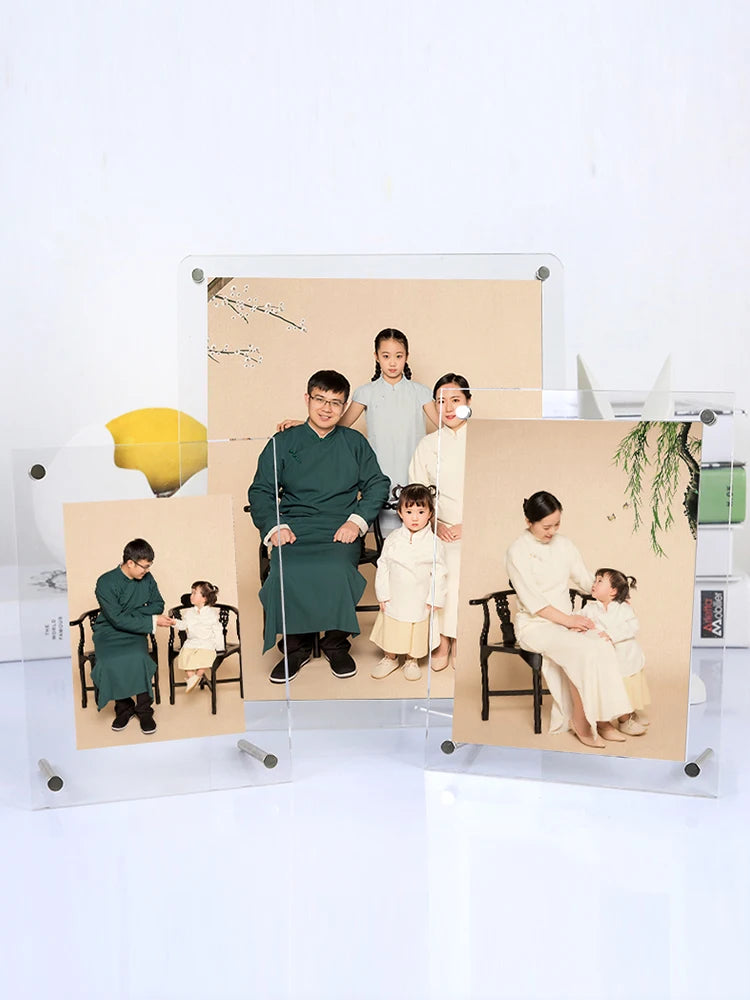 cadre photo acrylique transparent moderne clips plastique affichage mural a3 a4