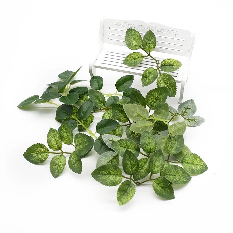 feuilles artificielles vertes guirlande naturelle decoration exterieure mariage event festive