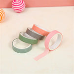 ruban adhésif décoratif washi tape masking tape 12 moderne minimaliste bleu vert rose gris