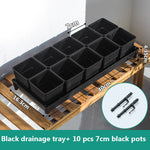 bac semis autoévacuant moderne blanc noir drainage pratique transparent pots bacs écoulement