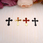 croix acrylique noires or rouges brillantes mariage anniversaire baptême 50 pièces