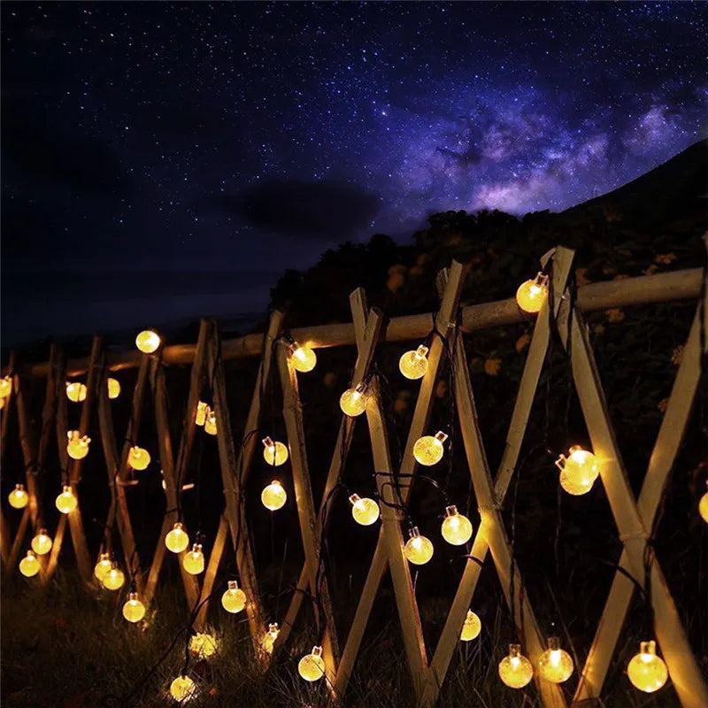 guirlande lumineuse solaire 100 leds multicolore translucides moderne clips extérieur jardin