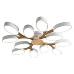 plafonnier moderne blanc bois éclairage led surface montée flux lumineux 249 2000 mètres carrés