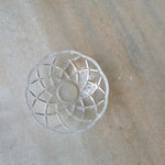 bol décoratif transparent moderne géométrique ligne croisée carré abat jour