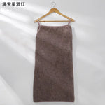 serviette bain microfibre absorbante marron clair moderne 75x150cm douce lavable machine simple opacité