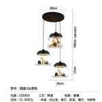 lumière suspendue animaux figurines zèbre panda girafe chambre décoration moderne