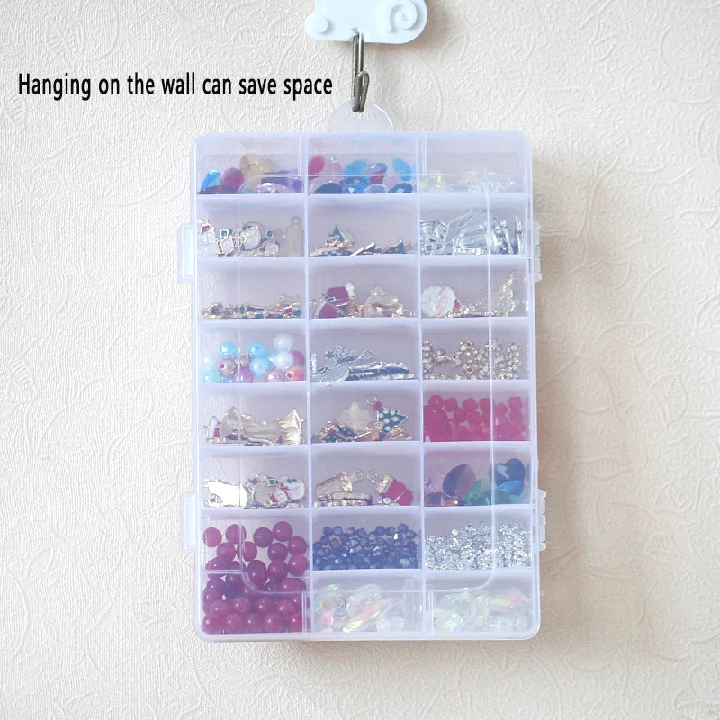 boîtes rangement bijoux transparentes modernes 24 compartiments clips pratiques écologiques