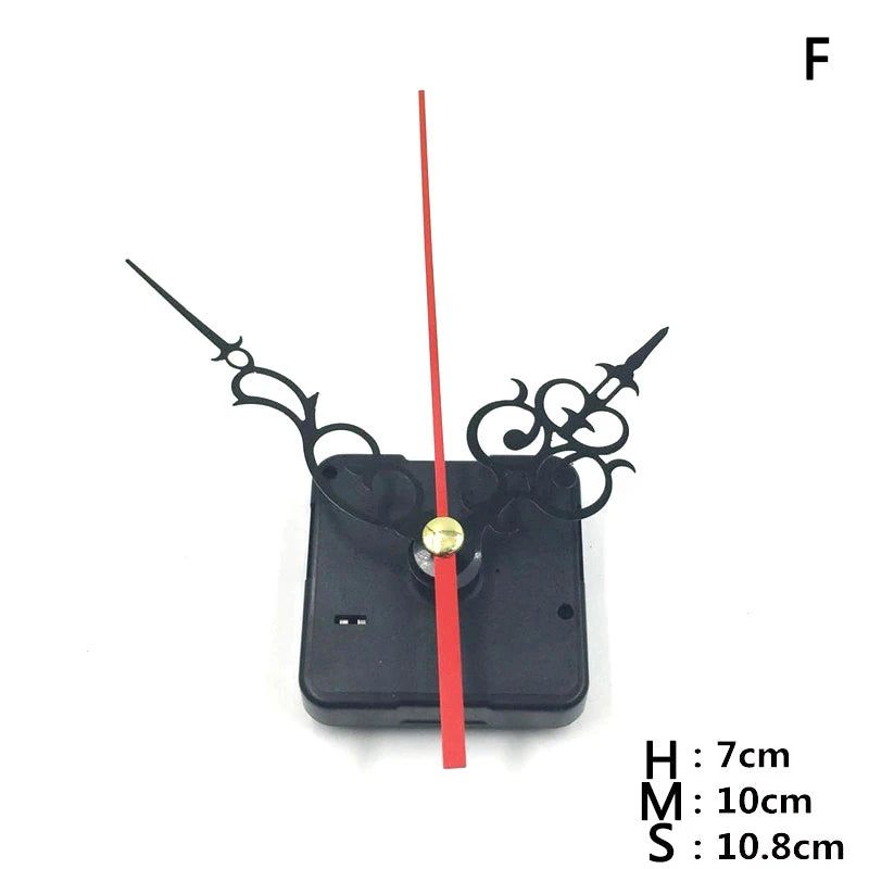 mécanisme horloge murale quartz aiguille noir rouge vert or rondelles métalliques classique aiguilles quartz