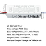 pilote led 300ma 120v 240v 3w 5w 7w 12w 18w 25w 36w alimentation ac90v