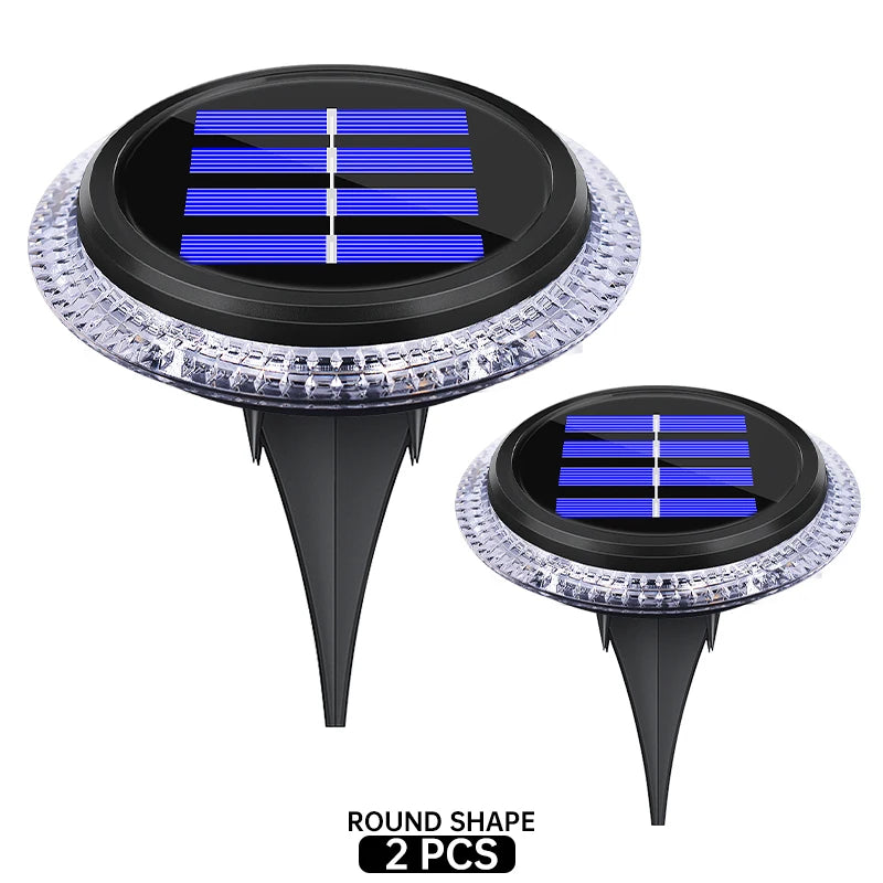 Lampe solaire extérieure 8LED moderne imperméable ip65 noir bleu blanc jardin decoration led tranche