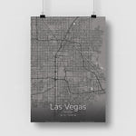 Une carte détaillée de la ville de Las Vegas, au Nevada, montrant son réseau routier et ses principaux quartiers.