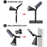 projecteur solaire ip65 led éclairage extérieur moderne certifié rohs cem autoinstallationurgence
