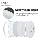 plafonnier led blanc moderne 24w 1080lm 10 15m² facile interrupteur mural