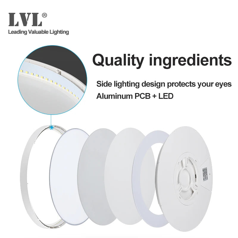 plafonnier led blanc moderne 24w 1080lm 10 15m² facile interrupteur mural