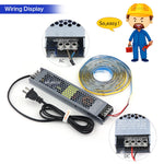 transformateur led 12v 24v 36w 60w 100w 150w 200w 300w 400w 500w câble ac