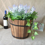 pots bois pliables rustiques champêtre miniatures décoration extérieure respectueux environnement