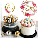Set de 40 toppers gâteau acryliques personnalisables