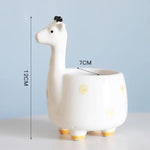 cache pot animaux cartoon cactus ours girafe renard chat fleur verte porcelain moderne