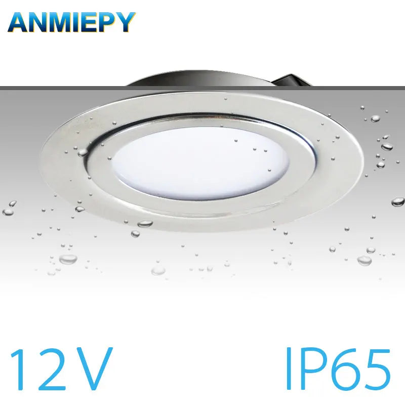 Spot LED argenté moderne 12V 3W 5W 7W 6000K 4000K 3000Kacierinoxydable