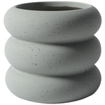 cache pot céramique moderne gris orange texture granuleuse fleur plante intérieure contemporain minimaliste