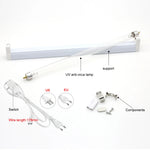 lampe uv antibactérienne blanc moderne clips transparent 6w 8w câble us eu